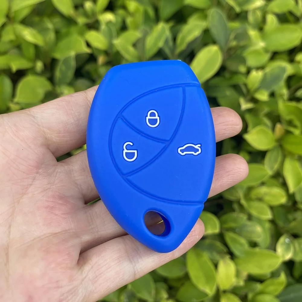 2 3 Buttons Silicone Car key cover Shell for Toyota Malaysia Truguard VG Alarm Cobra for Renault Logan Remote key Accessories