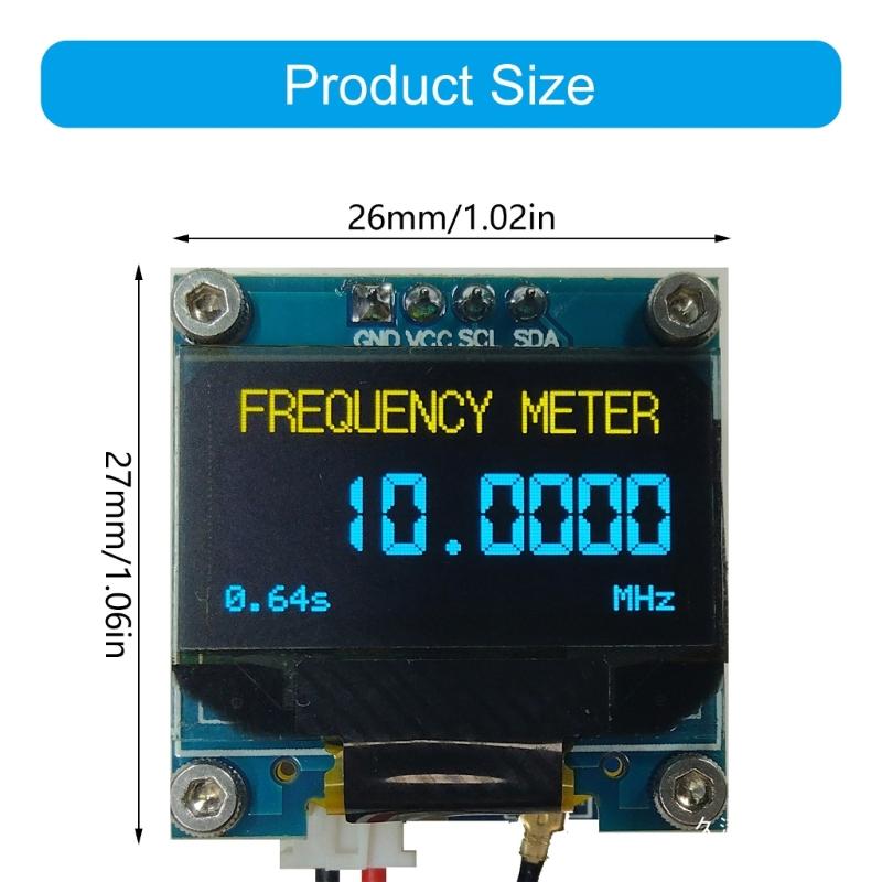 Digital Frequency Meter Featuring Wide Ranging 20MHz to 2.7GHz and High Resolution Clear Screen for Radio Signal Analysis