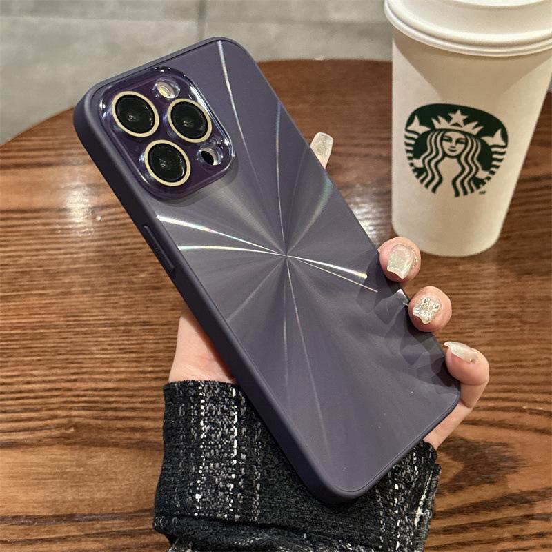 

Applicable To IPhone16 Colorful Aurora CD Pattern Mobile Phone Case Apple 15 Crystal Lens Film Advanced Sense Protective Case 14 iPhone 16