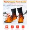 Winter Electric Heated Socks Boot Feet Warmer Rechargable Battery Thermal Heating Socks Outdoor Sports Hiking Cycling Socks