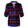 Women Casual Cotton Long Sleeve Plaid Shirt Women's Slim Jacket Shirt Top