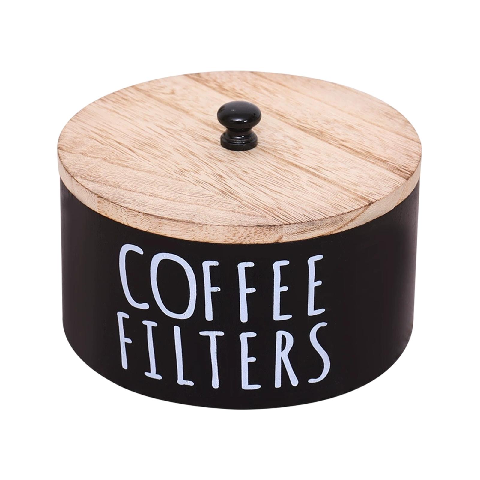 

Wooden Filter Dispenser With Lid Farmhouse Style Multipurpose Storage Container Multipurpose Filter чёрный