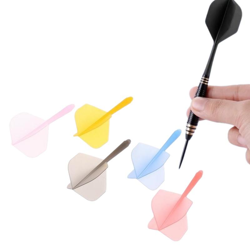 75% Transparent 2BA Darts 3 Stück Anti-Drop L-Form Flight Leichte Tragbare Darts für Treffen mit Freunden Indoor-Spiel
