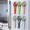 Multi-functional Kitchen Shears with Magnetic Holder - Sticks To Fridge Surfaces, Ultra-Sharp Stainless Steel Poultry Scissors for Cutting Chicken