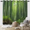 2pcs/set Blackout Curtains Sunny Forest Natural Green Space Landscape Polyester Window Bedroom Kitchen Home Interior Curtains