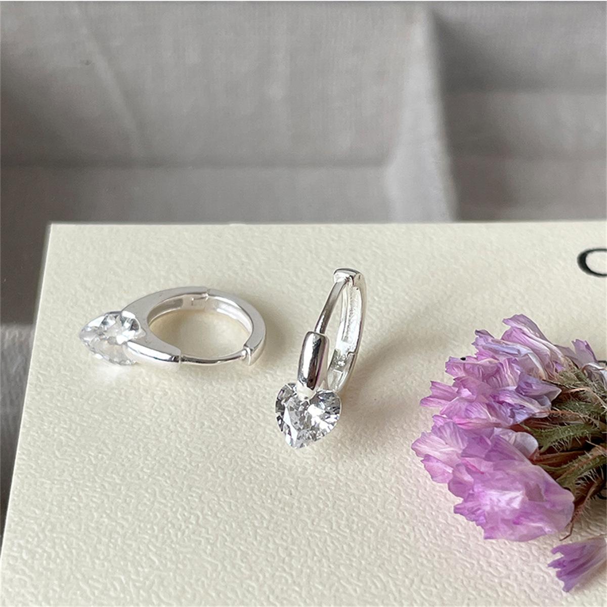 

999 стерлингового серебра циркония серьги простые нишевые серьги любовь легкие роскошные высококачественные изысканные украшения для ушей новые 999 silver