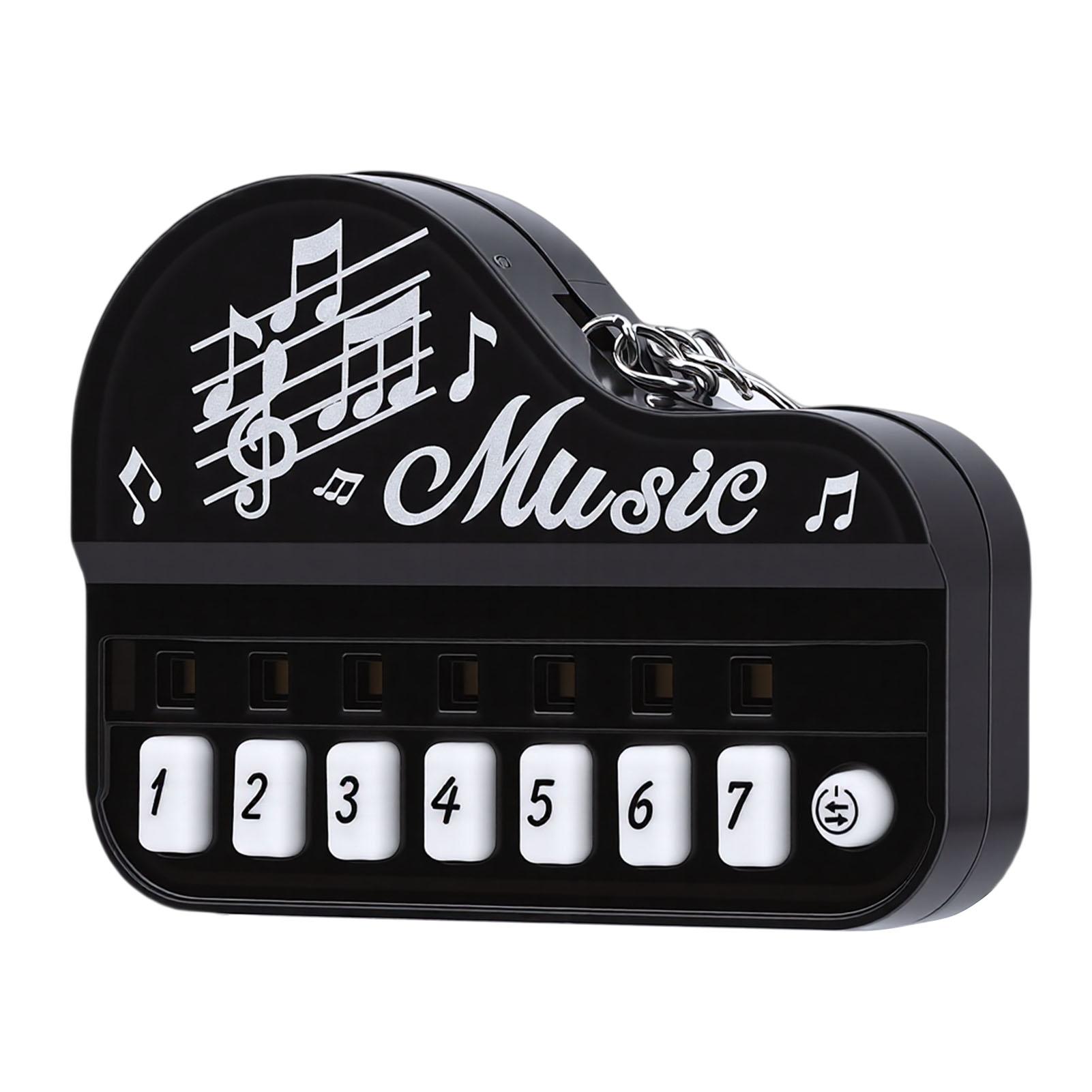 Micro Piano Keychain Mini Electronic Portable Keyboard Musical Instrument Pendant with Lights Backpack Wallet Decor