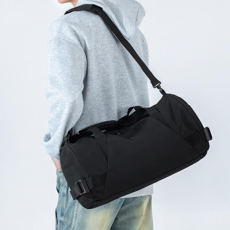 Men's Dry-wet Separated Fitness Bag with Shoe Compartment, Outdoor Sports Bag with Basketball Compartment Design, Stress-relieving Portable Travel Bag