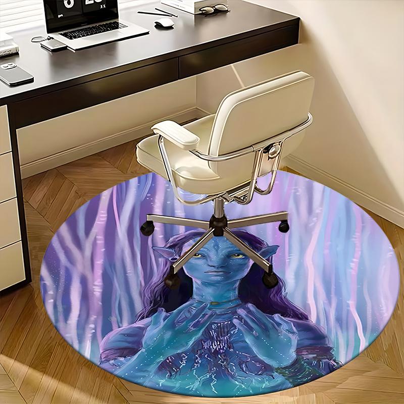 Avatar-Inspired Chair Mat - Round Carpet for Home Decor, Office Use, and Gifts - Perfect for Living Room, Bedroom, and Various Rooms0229b