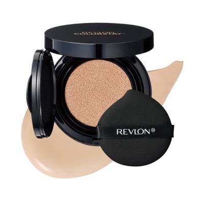 Revlon Color Stay Long Wear UV Cushion Foundation 001 Porcelain Cushion Foundation Does Not Crumble Glossy Skin Coverage Transparency Moisturizing