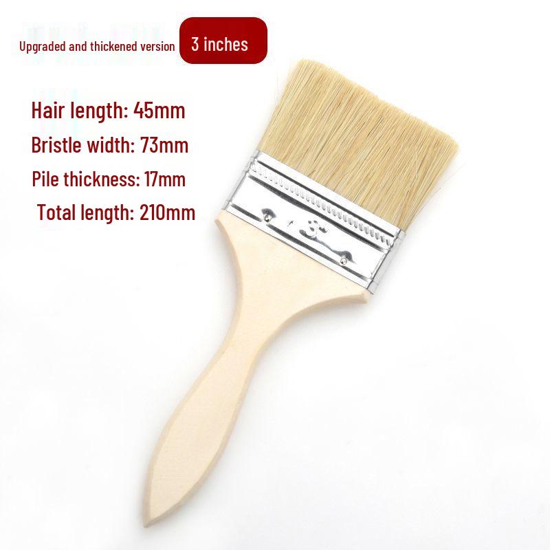 Non-Shedding Mixed Pig Bristle Household Cleaning & BBQ Brush
