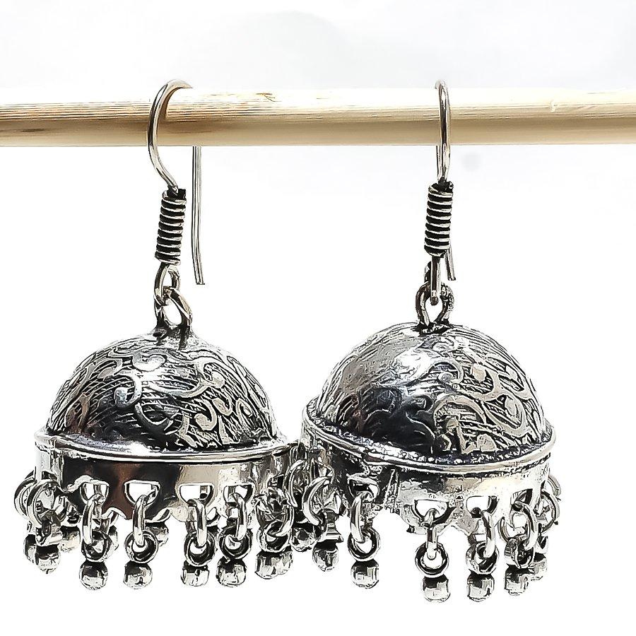 

Natural Vintage Look Gemstone Handmade 925 Sterling Silver Earring 1.38 y2I98