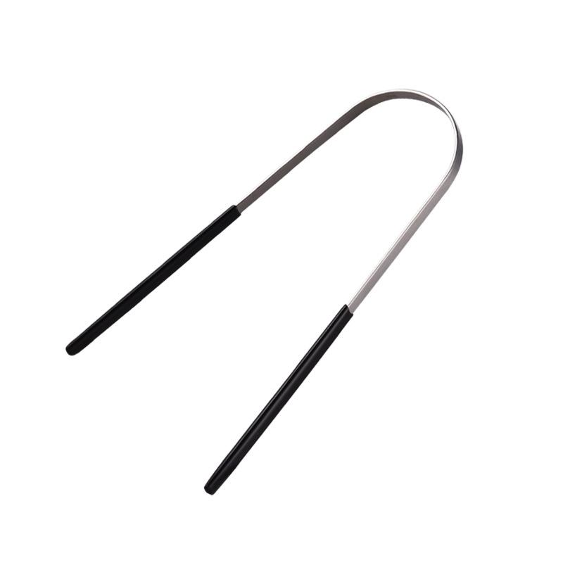 U Shape Tongue Scraper Stainless Steel Tongue Cleaner Remove Bad Breath Oral Care Hygiene Tool
