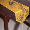 Classical New Chinese Style Birds and Flowers Table Runner Red Embroidery Table Flag Decoration for Wedding Party with Tassels