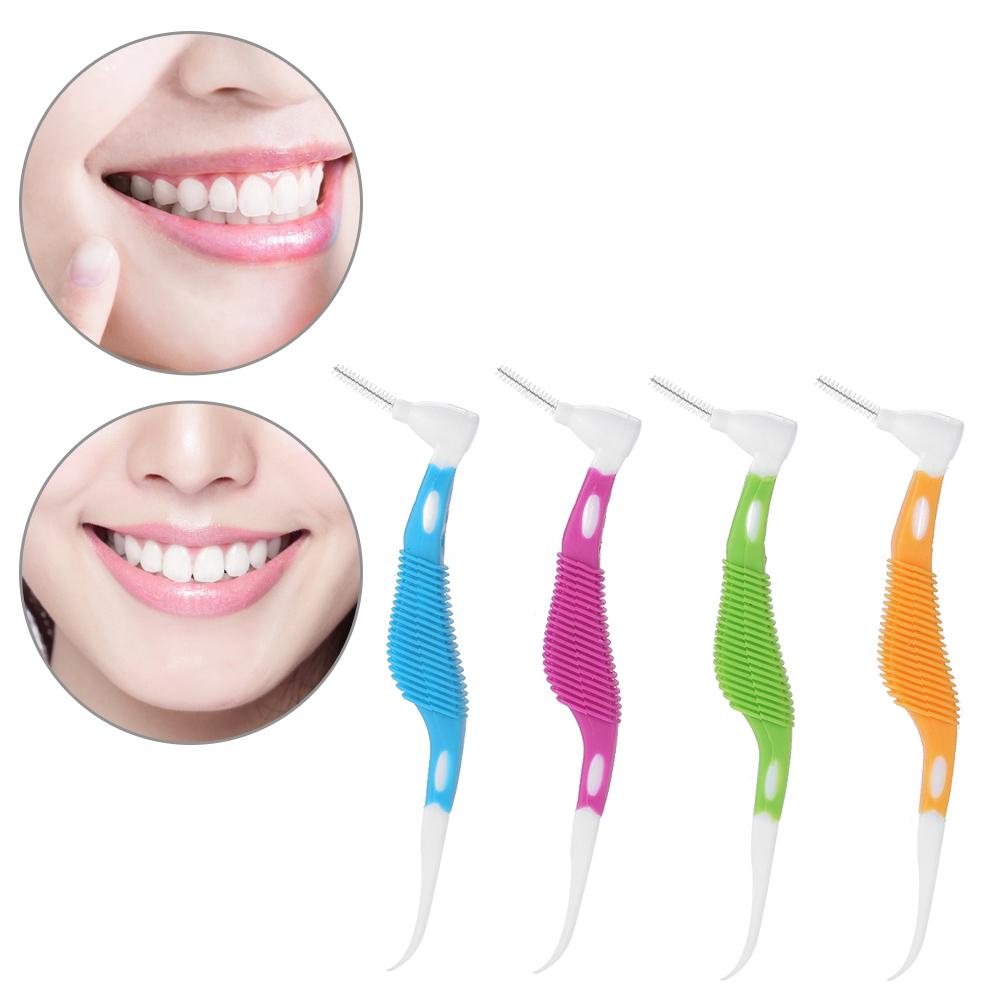 8pcs/set Colours Disposable Toothpicks Soft Interdental Brushes Dental Oral Care Tools