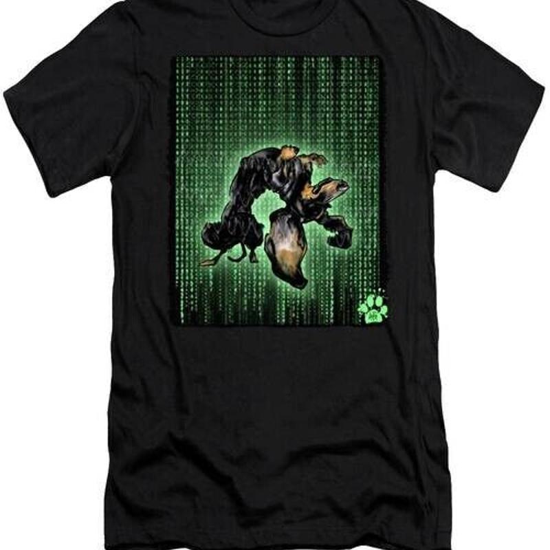 Matrix Dachshund Caricature Art Print T Shirt S 2XL S