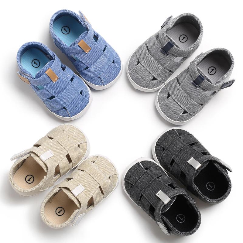 Summer Soft Sole Canvas Sandals for Toddlers (0-1 Year Old)
