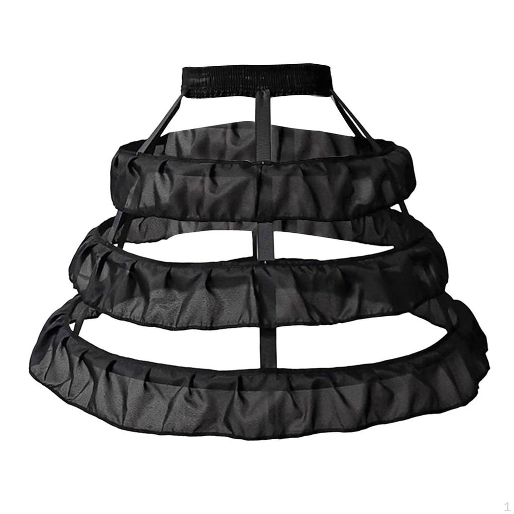 Dress Pannier Petticoat Hoop Skirt Cage for Party Costume Dressing Prom Holidays