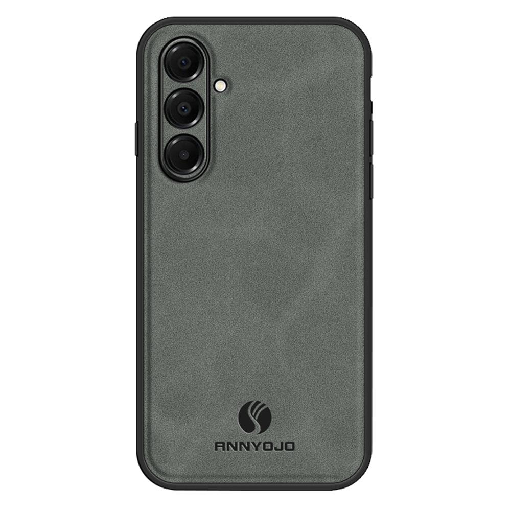 

ANNYOJO For Samsung Galaxy A17 5G Case PU Leather+PC+TPU Anti Drop Phone Back Cover Grey