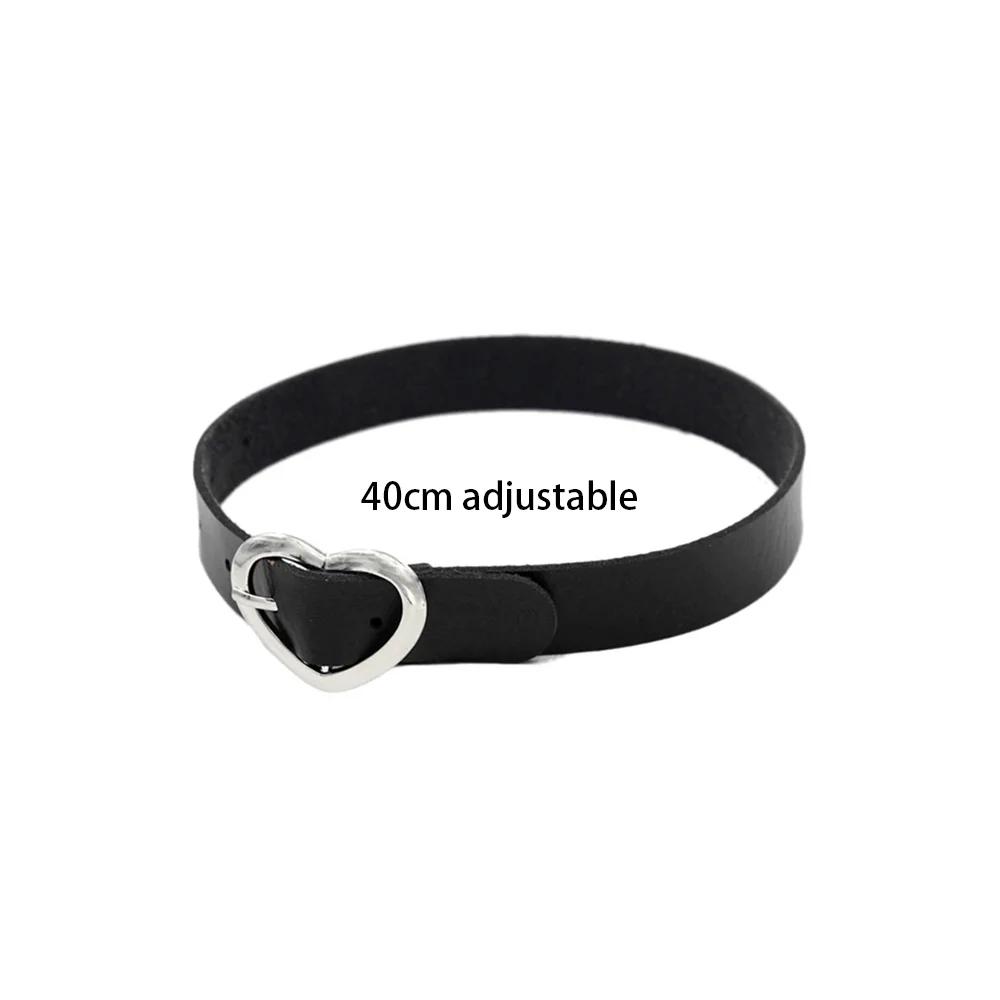 Sexy Trendy Vintage kouzlo Náhrdelníky s kulatým gotickým límcem Šperky Dárek Gotické kožené srdce Harajuku Dámské Punk Náhrdelník