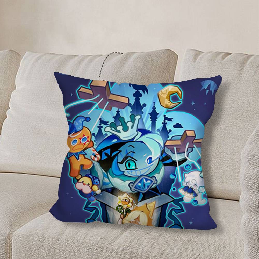 Cookie R-Runes KingdomS Game Pillow Case Sofa Living Room Bedroom Headboard Backrest Cushion Square Cushion Nap Time