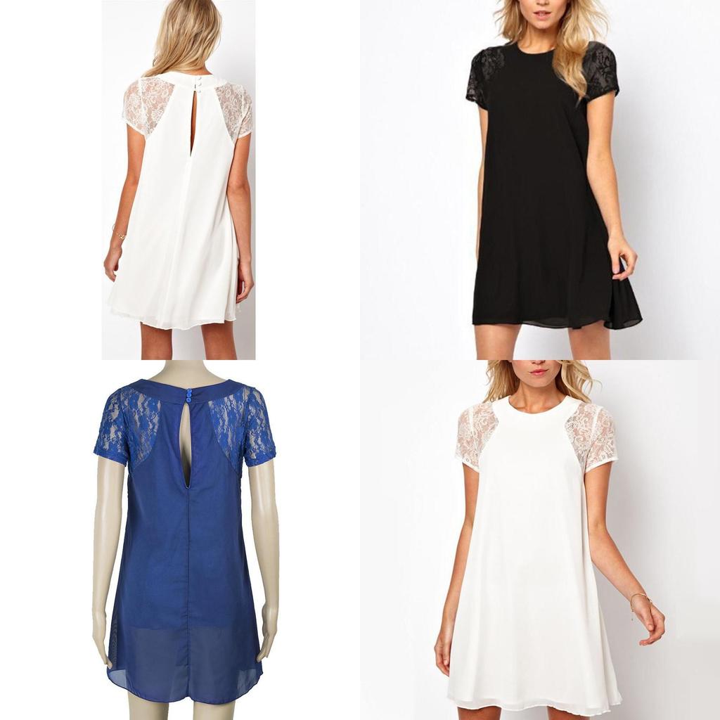 Elegant Summer Girls Lace Applique Sleeve Dress With Solid Color Backless Design