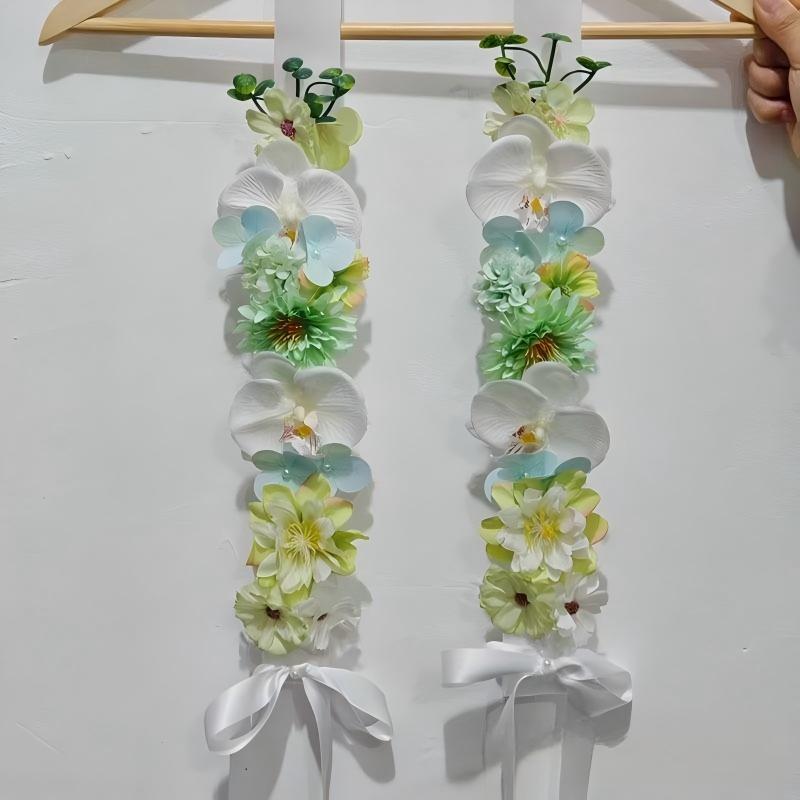 Adjustable Student Graduation Sash Handmade Satin Flower Shawl for Graduation Party Photo Shooting Gift
