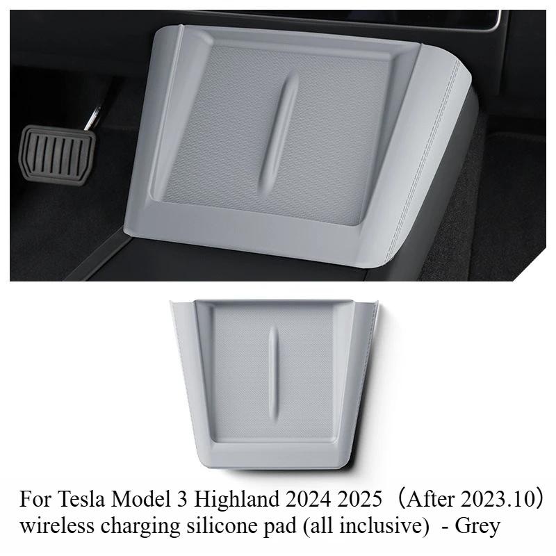 For Tesla Model 3 Y Juniper Highland 2025 Center Console Armrest Storage Box Stowing Tidying Lower Bottom Mat Organizer Tray Pad
