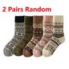Winter Wool Socks Thickened Socks Retro Ethnic Style Couple Style Warm Mid-Calf Terry Socks