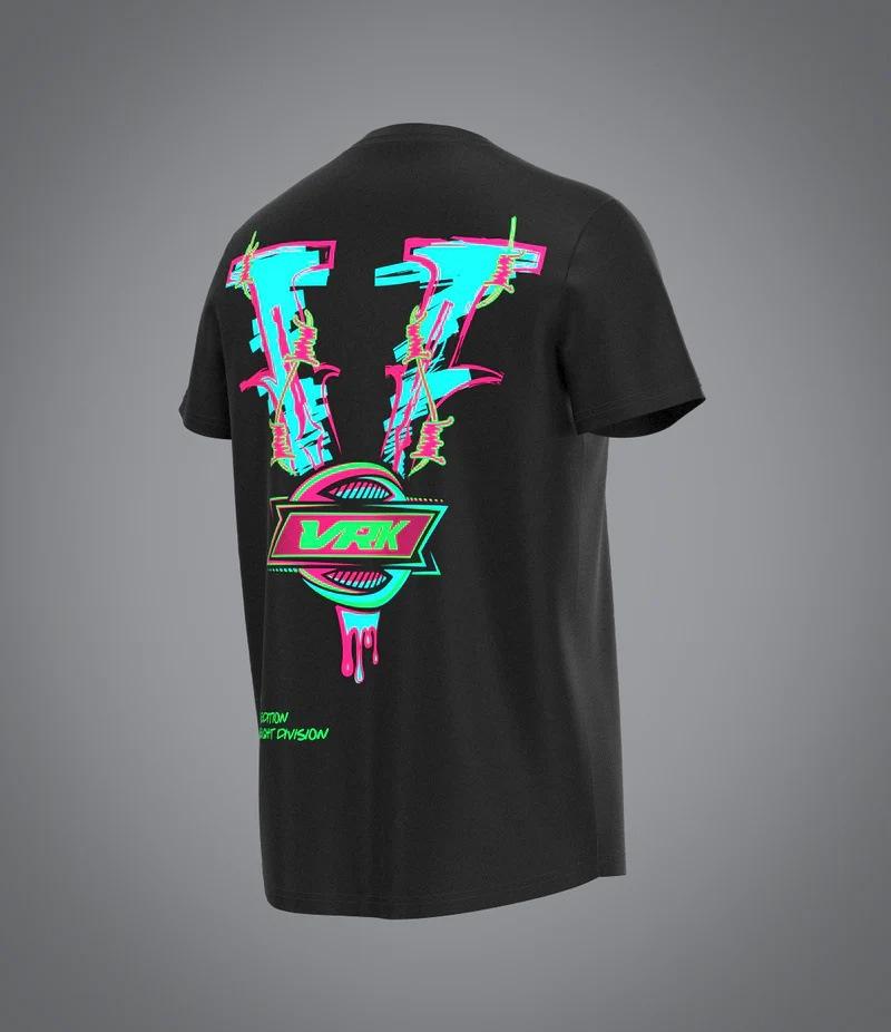 2026 Summer New Black Pink Swirl Liquid Marble VRK Performance Jersey T-shirt Suitable for Daily and Training Wear