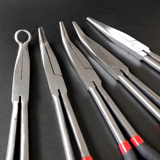 11inch Extra Long Nose Pliers O-shape Straight 25/45/90 Degree Bent Tip Tool