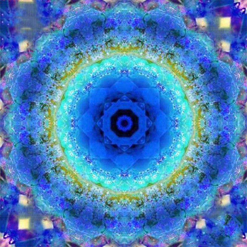 Pełna Okrągły Żywica Krajobraz Diament Malarstwo Kwiat Mandala DIY Diament Haft Obraz Dżetów Rzemieślniczych Prezent