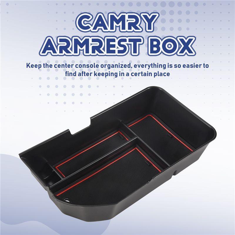 A03E-Center Central Console Armrest Storage Box Pallet Tray Container For Toyota Camry 2018 (RDH)Right Hand Drive