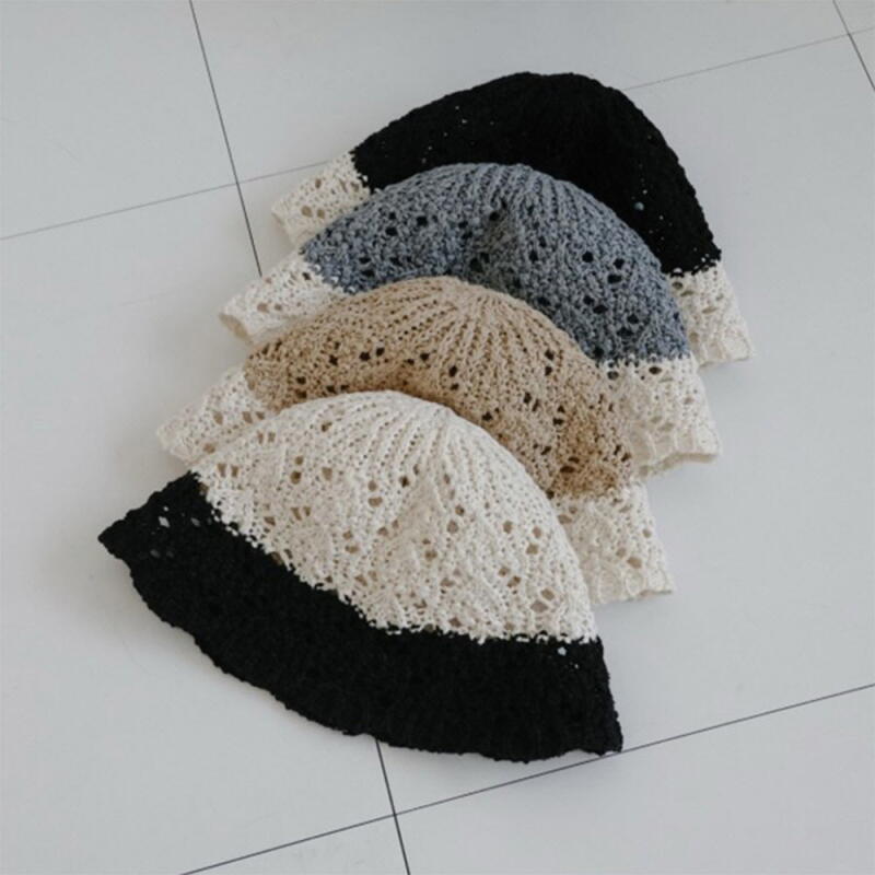 

Женская вязаная крючком шляпа-ведро Губернатор с узором Тюльпан C8158_White