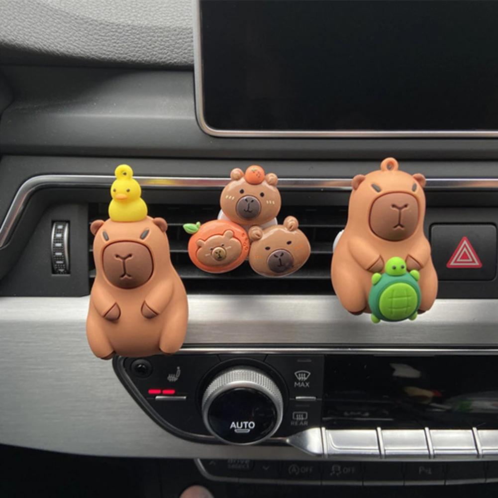 1PC Lovely Car Air Outlet Fragrance Aromatherapy Kapibala Ornament Air Freshener Diffuser Clip Auto Decoration Accessories