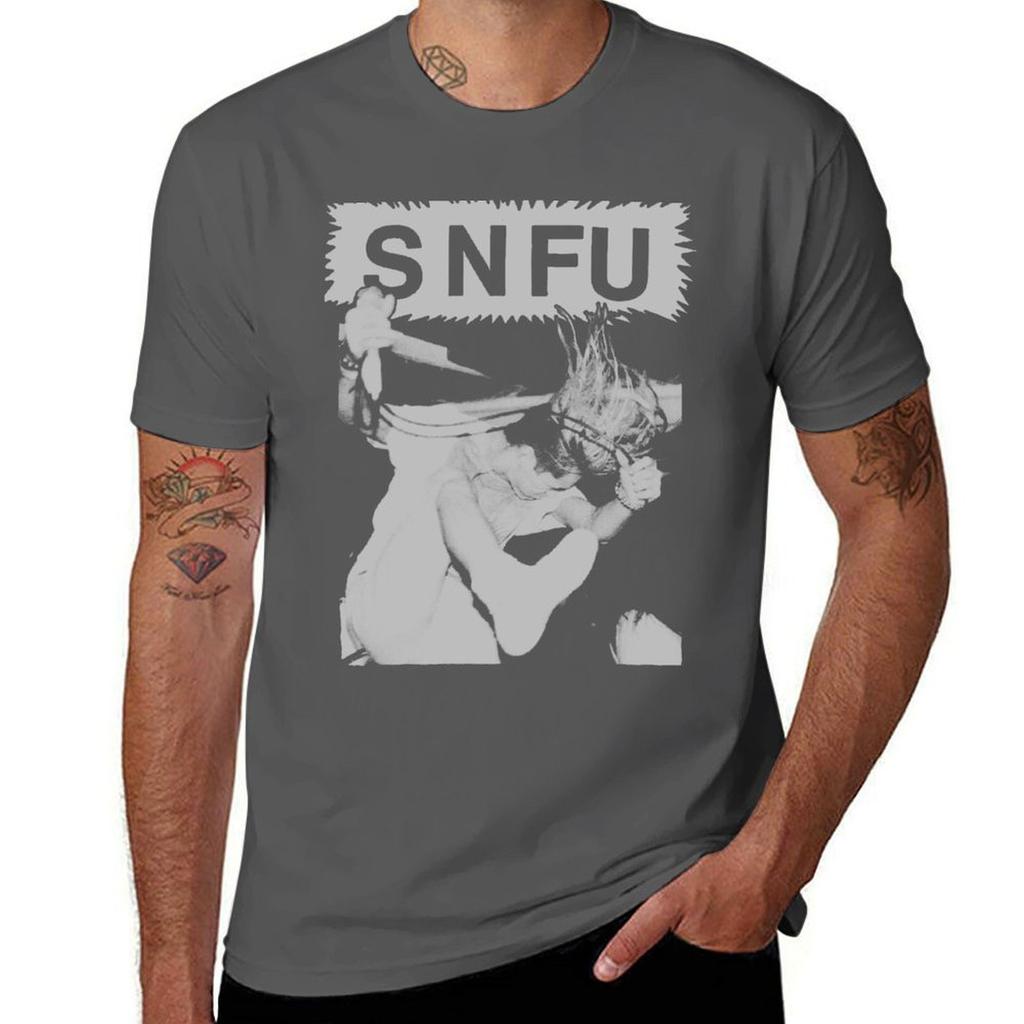 Snfu Chi Maiale Maglietta Cotone T-shirt Unisex Unisex T-shirt Cotone Pesante