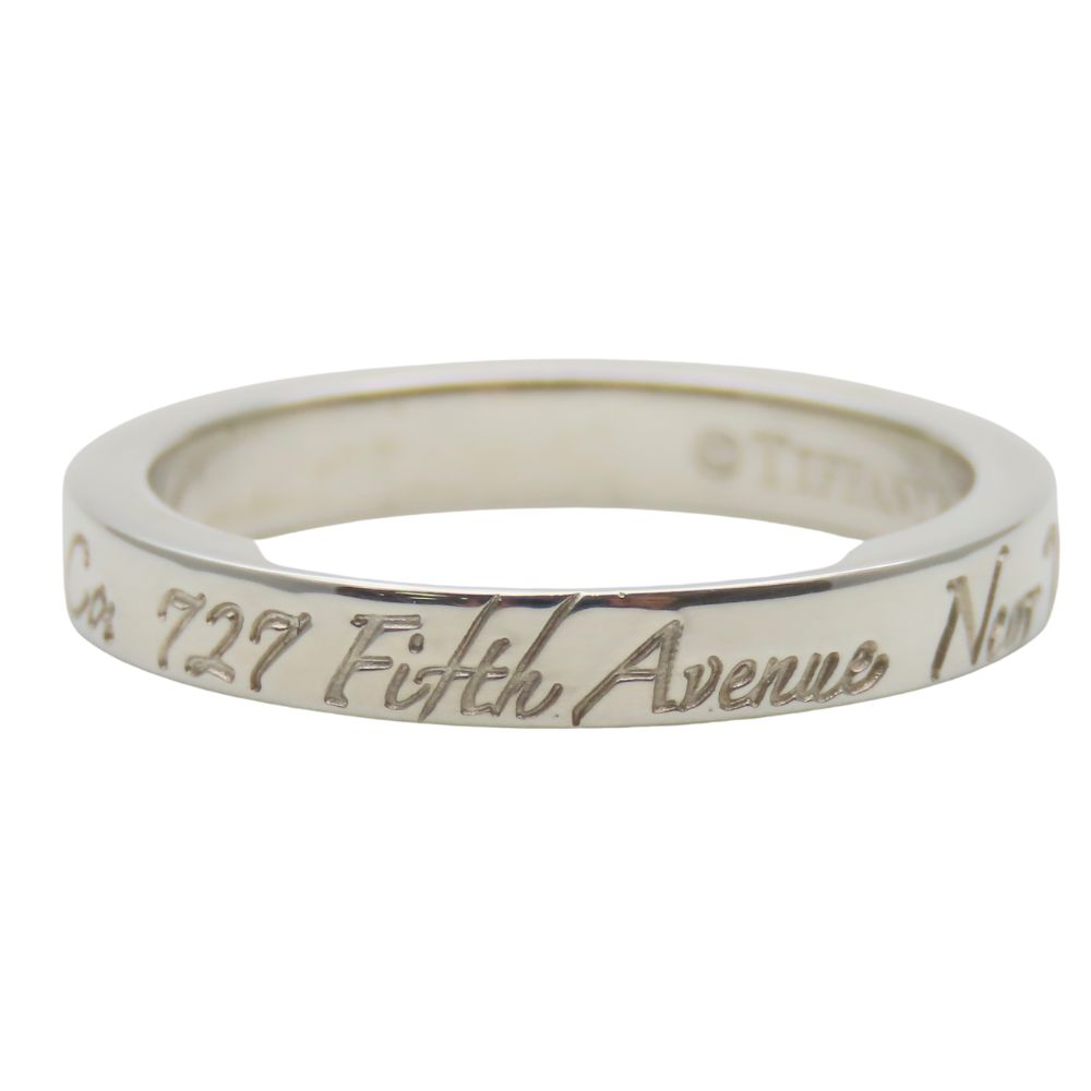 Used TIFFANY&Co. Ring Notes Narrowing New York EU#50 Silver925 2.7g Silver Accessories