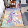 Colorful Unicorn In Starry Sky Fantasy Clouds Carpet Print Design Suitable for Use As an Anti-slip for Living Room Bedroom Sofas