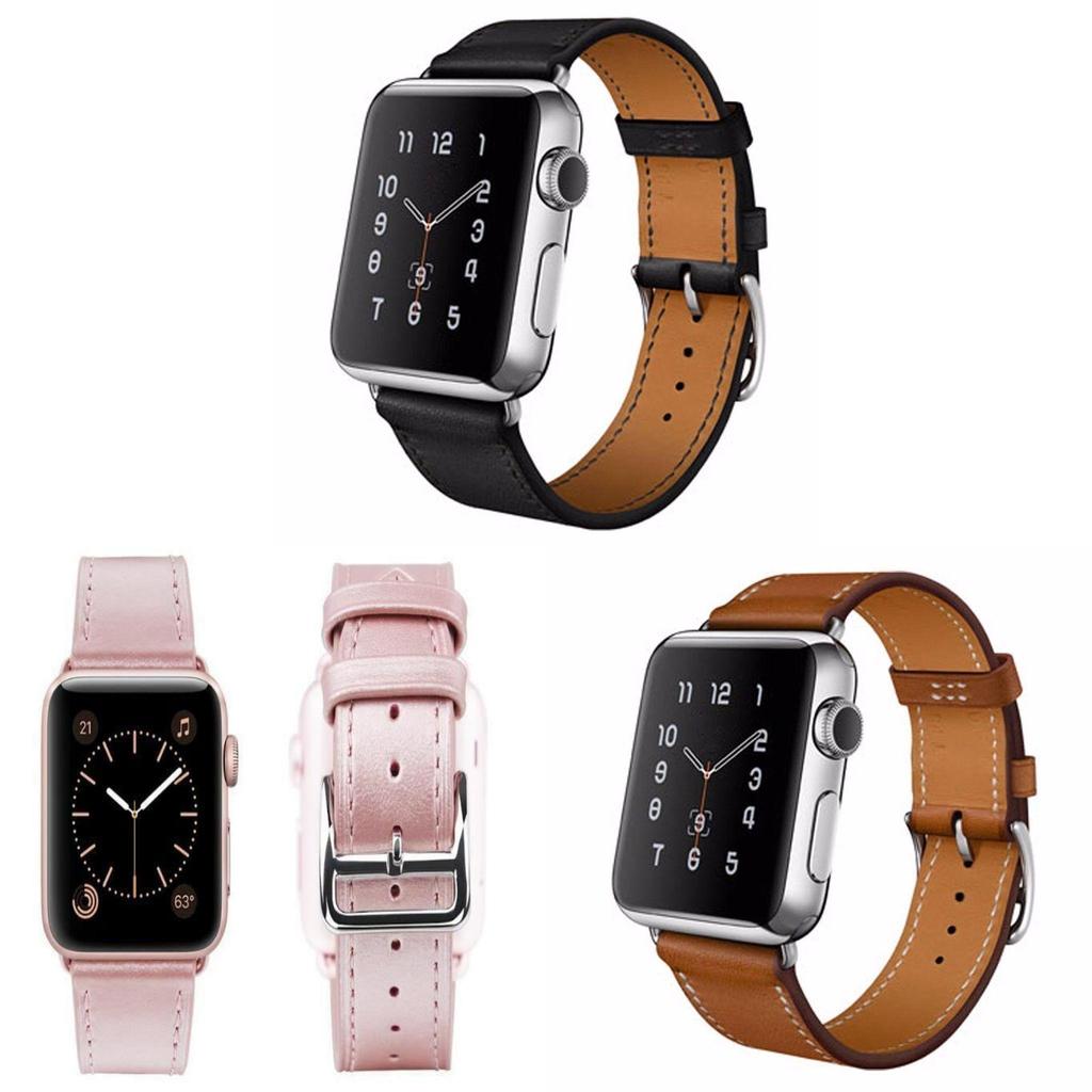 Apple Watch Leather Band For Single Loop Crosshatch Genuine Leather Strap For 38mm And 42mm Models