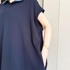 Summer Loose Cotton Polo Collar Dress - Elegant Casual Long Skirt