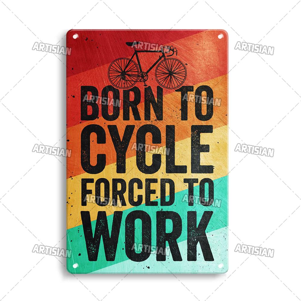 Artisian Cycling Metal Sign Bicycle Riding Tin Plaque Bike Decorative Poster Wall Decor Garage Bar Pub Club Hotel Cafe Kitchen