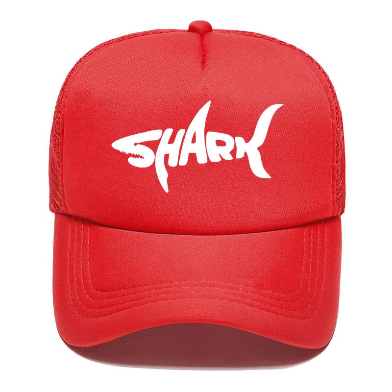 New Shark Print Baseball Cap Funny Casual Unisex Women Parentchild Hats Mesh Visor Outdoor Sun Hat Adjustable Caps