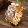 Ladies' Circular Geometric Line Elastic Bracelet