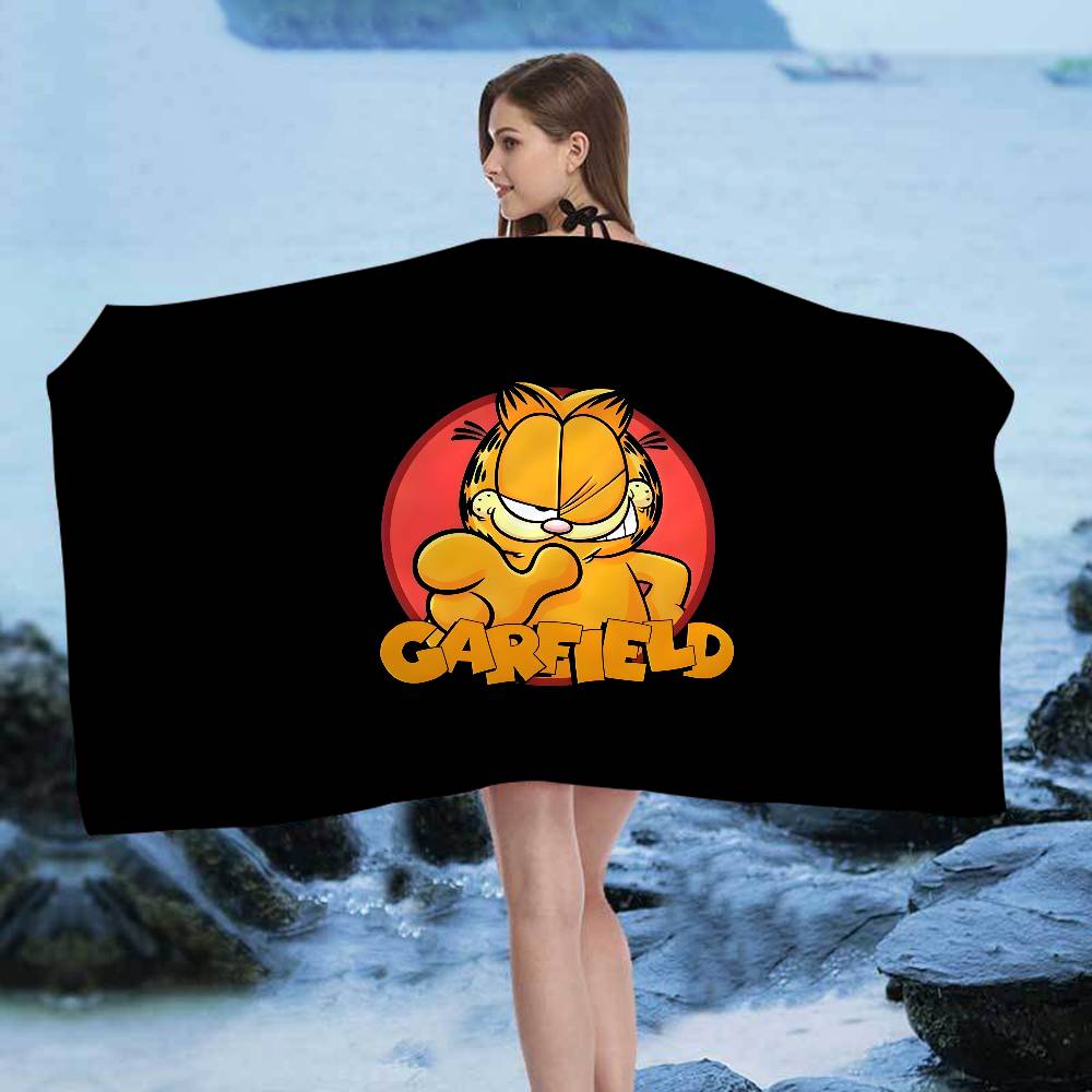 Cute-T-Garfields Microfiber Blanket Quick Drying Beach Towels Oversized Printing Super Absorbent Pool Towel Blanket