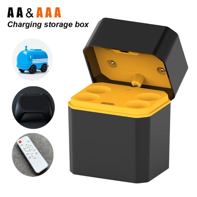 Intelligent 4 Bay Chargers Station For Rechargeable 5 7 Lithiums NiMH Batteries With Auto Detection Function