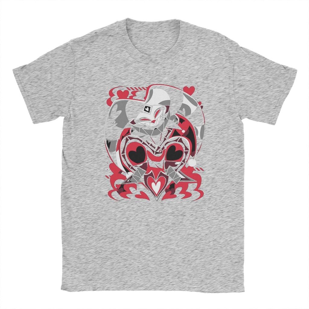 Helluva Fizzarolli Hazbins Hotels T-Shirt Herren Vintage Baumwoll-T-Shirt Rundhalsausschnitt Kurzarm T-Shirt Geschenkidee Tops