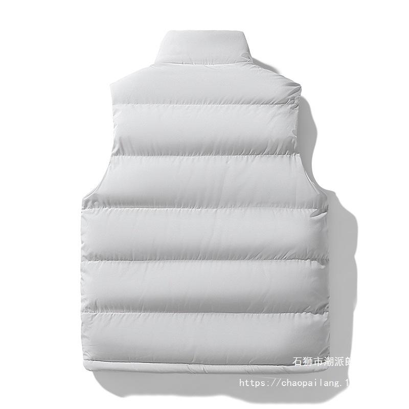 Autumn and winter new vest men's and women's warm cotton vest stand-up collar youth sleeveless vest lazy loose coat