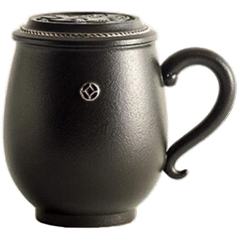 

Lu Bao Zen Black Ceramic Lidded Tea Mug