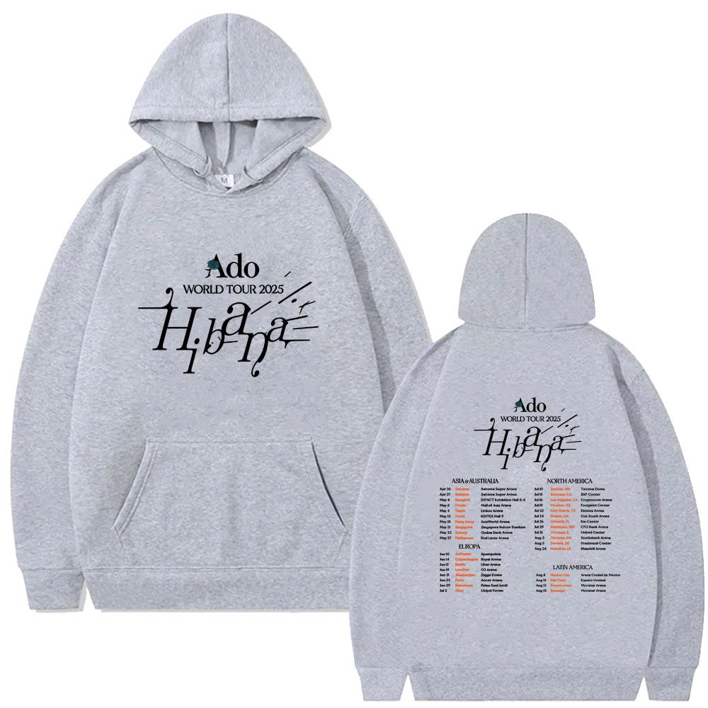 Ado Welttour Hibana Doppelseitiger Druck Hoodie Herren Damen Mode Japanischer Stil Kapuzen Trainingsanzug Männlich Vintage