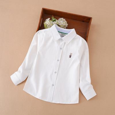 Jungen Schuluniform Hemden Langarm Frühling Herbst Umlegekragen Kinder Tops für Schulkinder